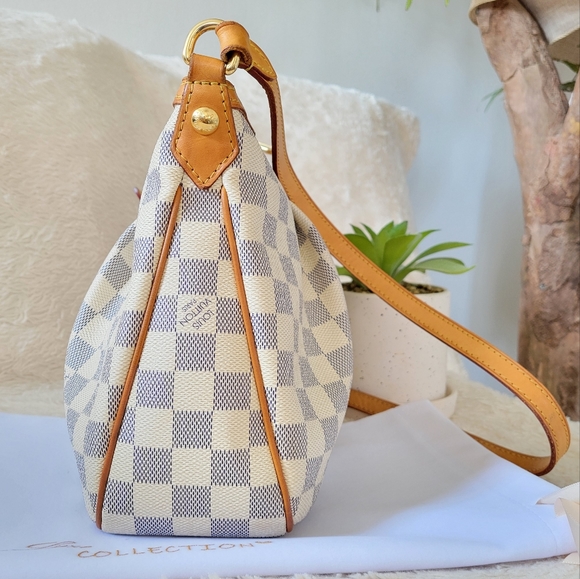 Discontinued ❤ Authentic LV Siracusa PM Damier Azur Crossbody Bag - Picture 9 of 16